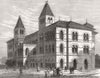 INDIA. The New post office, Mumbai 1877 old antique vintage print picture