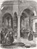 TURKEY. The Bazaar at Istanbul 1869 old antique vintage print picture
