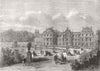 LUXEMBOURG. Palace of French Senate, Gdns 1861 old antique print picture