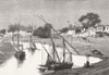 EGYPT. War in. Mahmoudieh Canal, Alexandria 1882 old antique print picture