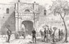 EGYPT. The Moharrem Bey gate of Alexandria. Searching Passengers 1882 print
