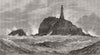IRELAND. The Calf-Rock lighthouse, Bantry bay, Destroyed by the late Storm 1881