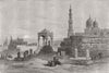 EGYPT. The Crisis in Egypt. Tombs of the Caliphs, Cairo 1881 old antique print