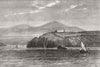 TUNISIA. Fort on the Mainland, opposite Tabarka 1881 old antique print picture