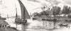 EGYPT. Atfeh canal, which connects Alexandria with Nile 1882 old antique print