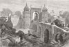 INDIA. Gateway and Bridge at Aurangabad 1885 old antique vintage print picture