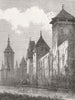 GERMANY. Ancient walls of Augsburg, in course Demolition; Outside 1873 print