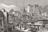 INDIA. Sketches in Ladakh, Tibet. Leh, the capital of Ladakh 1878 old print