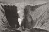 ITALY. Eruption of Mount Vesuvius-Crater 21st Aug 1878 old antique print