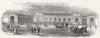 FRANCE. Northern railroad of France-The Paris Embarcadere 1846 old print