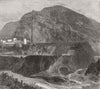 RHÔNE. The Great Landslip in the Rhone valley, near Bellegarde 1883 old print