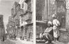 EGYPT. A Street in Cairo-Old Style; Drinking at a Fountain, Cairo 1880 print