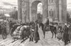 RUSSIA. Closing of gates St Petersburg-Horse Guards Police duty 1881 old print