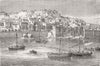 ALGERIA. The City of Algiers 1880 old antique vintage print picture