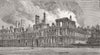 PARIS. Hotel De Ville, destroyed by the Communists 1871 old antique print