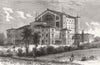 GERMANY. The Wagner festival at Bayreuth-Exterior of the theatre 1876 print