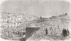 EGYPT. The Works of the Suez Canal-View of the Approach to El-Guirs 1862 print