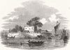 CHINA. The French Folly fort, Guangdong river 1837 old antique print picture