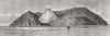 INDIA. A Tropical Volcano-Barren Island, Bay of Bengal 1881 old antique print