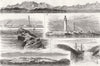 EGYPT. Red Sea;Port Said;Lighthouse Alexandria;Suez Canal;Shadwan-Carnatic 1875