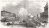 OSTEND.Steam packet quay,viewed bassin de commerce;Station;Quai l'empereur 1846