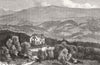 FRANCE. Queen's trip to Menton;Chalet des Rosiers,with mountains behind it 1882