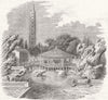 CHINA. Summer house and Pagoda in the Island of Huangpu 1846 old antique print