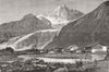 HAUTE-SAVOIE. The Glacier des Bois and Aiguille du Dru, Chamonix 1874 print