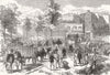 PARIS. The war. Fortifications of Paris at the Porte de Neuilly 1870 old print