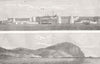 TOWNS. Turkish Town, Partly destroyed by fire c1870 old antique print picture