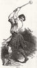 SCOTLAND. Throwing the Hammer 1847 old antique vintage print picture