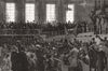 EXETER. President Garfield. mtg. American citizens Hall-3 cheers Queen 1881