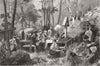 RUSSIA. Visiting dead Smolensky cemetery, St Petersburg 1881 old antique print