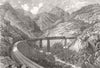 CHILE. The Maquis Viaduct 1864 old antique vintage print picture