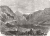 CHILE. The Valparaiso and Santiago railway. The Tabon Incline 1864 old print
