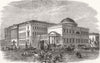 DENMARK. The Palace of Christiansborg, Copenhagen 1863 old antique print