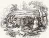 NEW ZEALAND. New Zealand dinner 1844 old antique vintage print picture