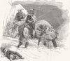 LITHUANIA. Expulsion of the Lithuanian Jews 1844 old antique print picture