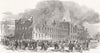 CANADA. Remains of the houses of Assembly at Montreal 1849 old antique print