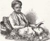 INDIA. Mougunbhoy Kumemchund, the Banker of Ahmedabad 1852 old antique print