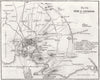 SPAIN. Plan of the Siege of Cartagena 1874 old antique vintage map chart