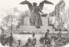 STATUES. Statue of the Angel of Victory 1859 old antique vintage print picture