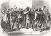 ITALY. War in-Reading Emperor Napoleon's proclamation-a street Paris 1859