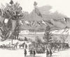 CANADA. Commencement of the Quebec and Richmond railway 1852 old antique print