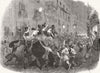 ROME. Night scene from the Carnival at Rome 1849 old antique print picture