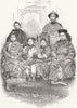 CHINA. Chinese Family c1870 old antique vintage print picture