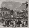 Inauguration of Sir Robert Peel's statue at Bury. Lancashire 1852 old print