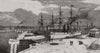 The proposed Manchester Ship Canal. Locks on the ship canal. Lancashire 1883