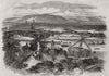 View of the grand procession. Landscapes 1844 old antique print picture