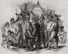 Iowa Indians, at the Egyptian Hall, Piccadilly 1844 old antique print picture